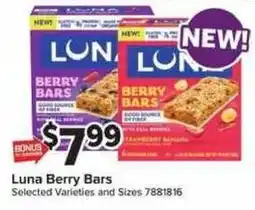 Giant Food Luna Berry Bars offer