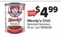 Giant Food Wendy's Chili offer