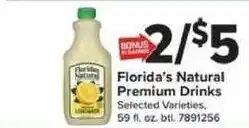 Giant Food Florida's Natural Premium Drinks offer
