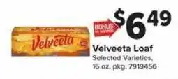 Giant Food Velveeta Loaf offer