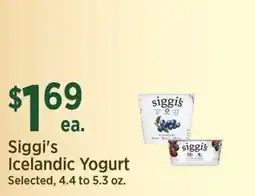 Yoke's Fresh Market Siggi's Icelandic Yogurt offer