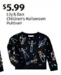 Aldi Lily & Dan children's halloween pullover offer