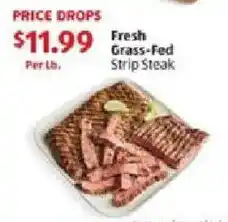 Aldi Fresh Grass-Fed Strip Steak offer