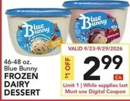 Pete's Fresh Market Blue Bunny frozen dairy dessert offer