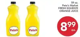 Pete's Fresh Market Pete's Market fresh squeeze orange juice offer