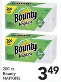 Pete's Fresh Market Bounty napkins offer