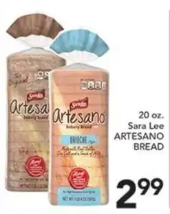 Pete's Fresh Market Sara Lee artesano bread offer