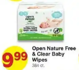 United Supermarkets Open Nature Free & Clear Baby Wipes offer