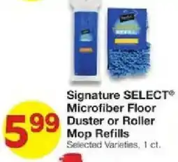 United Supermarkets Signature Select Microfiber Floor Duster or Roller Mop Refills offer