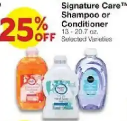 United Supermarkets Signature Care Shampoo or Conditioner offer