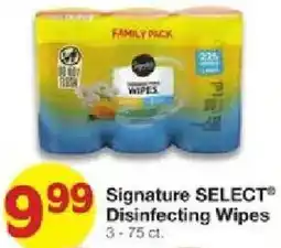 United Supermarkets Signature Select disinfecting wipes offer