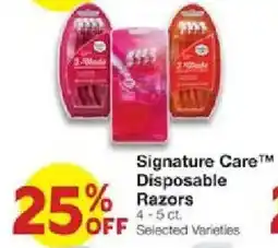 United Supermarkets Signature Care Disposable Razors offer