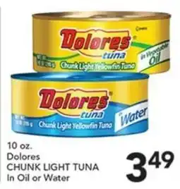 Pete's Fresh Market Dolores chunk light yellowfin tuna offer