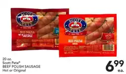 Pete's Fresh Market Scott Pete Beef Polish Sausage offer
