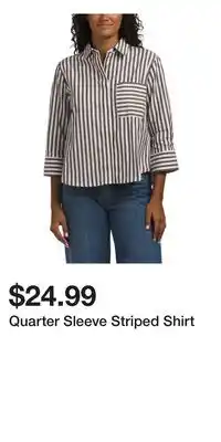 TJ Maxx Quarter Sleeve Striped Shirt offer