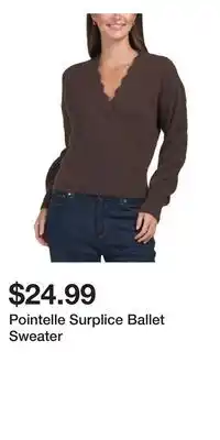 TJ Maxx Pointelle Surplice Ballet Sweater offer