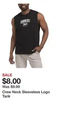 TJ Maxx Crew Neck Sleeveless Logo Tank offer