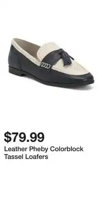 TJ Maxx Leather Pheby Colorblock Tassel Loafers offer