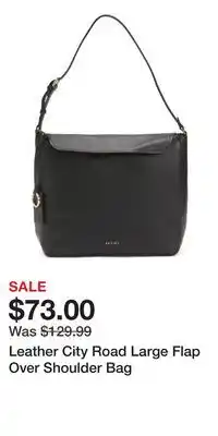 TJ Maxx Leather City Road Large Flap Over Shoulder Bag offer