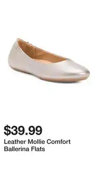 TJ Maxx Leather Mollie Comfort Ballerina Flats offer