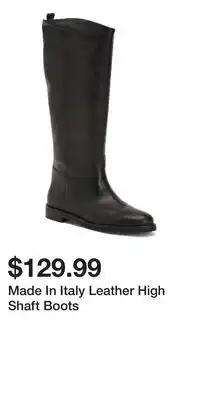 TJ Maxx Made In Italy Leather High Shaft Boots offer