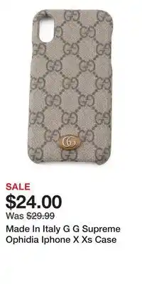 TJ Maxx Made In Italy G G Supreme Ophidia Iphone X Xs Case offer