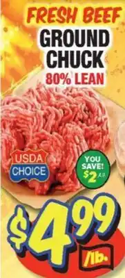 Western Beef FRESH BEEF GROUND CHUCK 80% LEAN offer