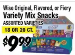 Western Beef Wise Original, Flavored, or Fiery Variety Mix Snacks offer