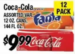 Western Beef Coca-Cola ASSORTED VAR., 12 OZ. CANS, 144 FL OZ offer