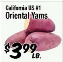 Western Beef California US #1 Oriental Yams offer