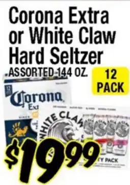 Western Beef Corona Extra or White Claw Hard Seltzer offer