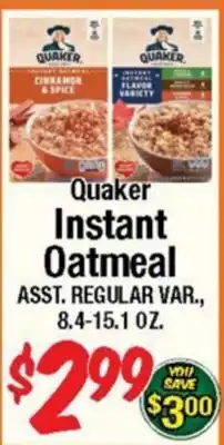 Western Beef Quaker Instant Oatmeal offer