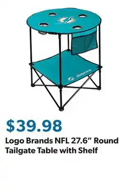 Sam's Club Logo Brands NFL 27.6 Round Tailgate Table with Shelf offer