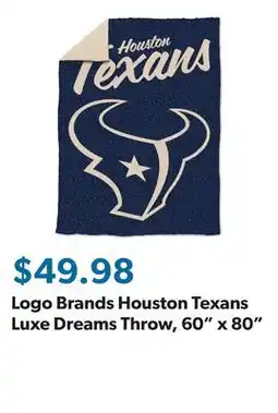 Sam's Club Logo Brands Houston Texans Luxe Dreams Throw, 60 x 80 offer