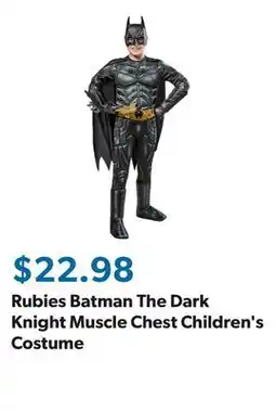 Sam's Club Rubies Batman The Dark Knight Muscle Chest Children's Costume offer