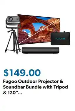 Sam's Club Fugoo Outdoor Projector & Soundbar Bundle with Tripod & 120 Foldable Screen offer