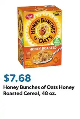 Sam's Club Honey Bunches of Oats Honey Roasted Cereal, 48 oz offer