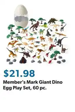 Sam's Club Member's Mark Giant Dino Egg Play Set, 60 pc offer