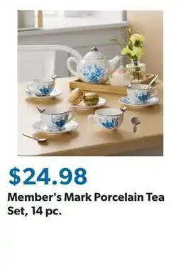 Sam's Club Member's Mark Porcelain Tea Set, 14 pc offer