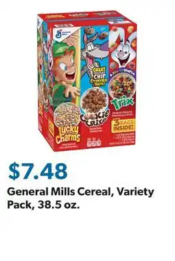 Sam's Club General Mills Cereal, Variety Pack, 38.5 oz offer