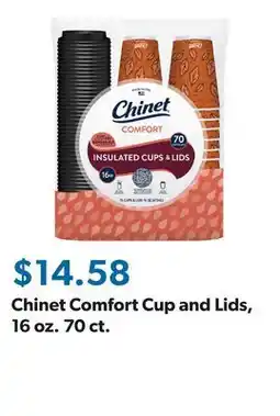 Sam's Club Chinet Comfort Cup and Lids, 16 oz. 70 ct offer