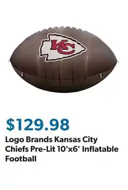 Sam's Club Logo Brands Kansas City Chiefs Pre-Lit 10'x6' Inflatable Football offer