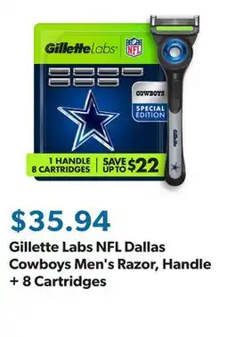 Sam's Club Gillette Labs NFL Dallas Cowboys Men's Razor, Handle + 8 Cartridges offer