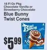 Key Food Blue Bunny Twist Cones offer