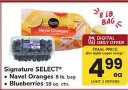 Safeway Signature Select Navel Oranges offer