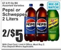 Key Food Pepsi or Schweppes offer
