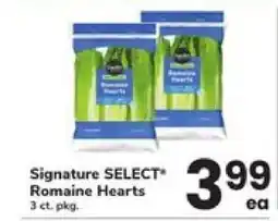 Safeway Signature Select Romaine Hearts offer