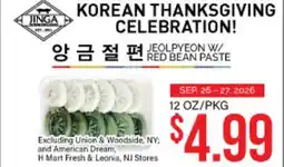 Hmart KOREAN THANKSGIVING CELEBRATION! offer