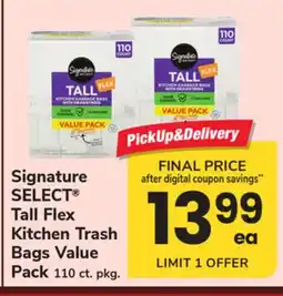 ACME Signature SELECT Tall Flex Kitchen Trash Bags Value Pack offer
