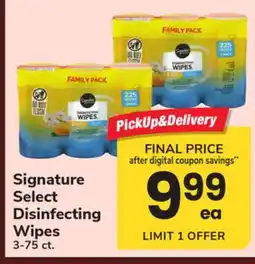 ACME Signature Select Disinfecting Wipes offer